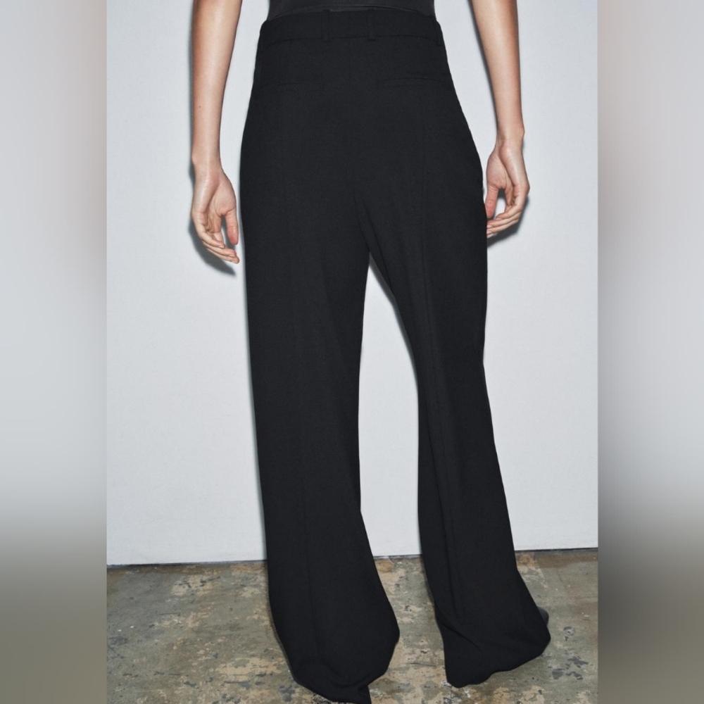 ZARA ZW COLLECTION HIGH-WAIST STRAIGHT LEG PANTS - Picture 4 of 7